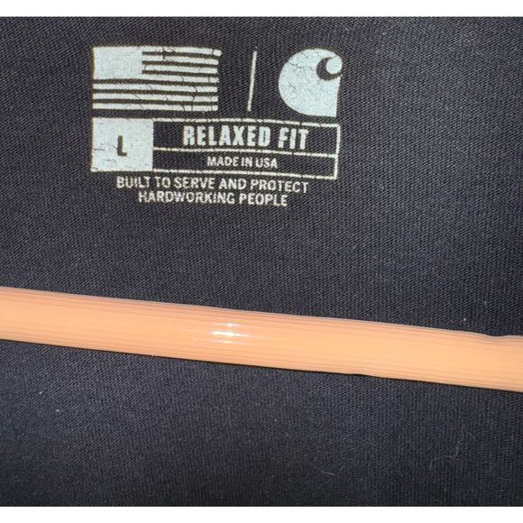 Carhartt Camo Flag Relaxed Fit Long Sleeve T Shirt Men's Size Large Utility Work - Picture 3 of 6